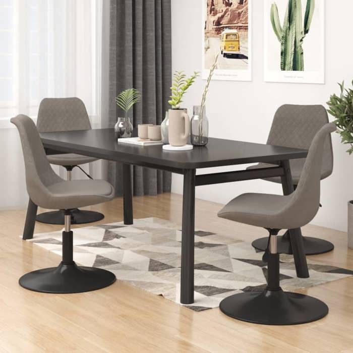 vidaXL 4x Chaises à Dîner Pivotantes Chaises Pivotantes de Salle à Manger Meubles de Cuisine Sièges Repas Maison Intérieur 338391