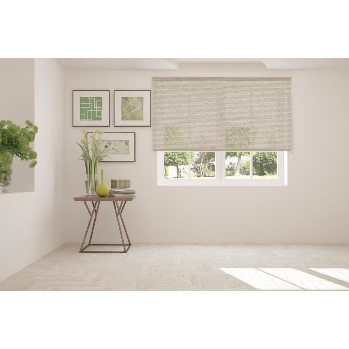 Store Bateau Tamisant Ivoire VIEWTEX 105x250cm - Chaînette, Fabriqué En Europe Garantie 5 Ans