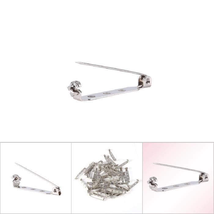 50 Pièces épingles à Barre Broche Verrouillage Arrière Loquet de