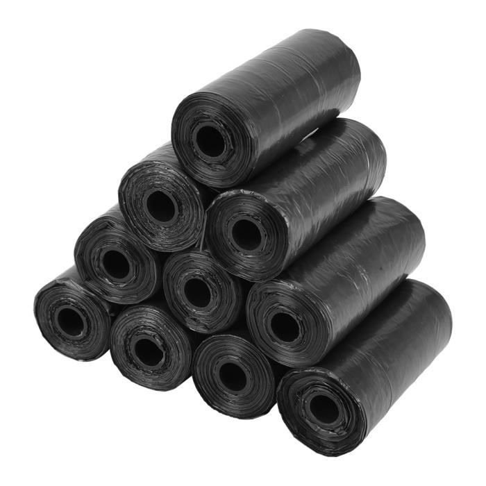 Sacs à déjections - Vvikizy - 10 Rouleaux - 150 Pcs - 33x22cm - Plastique Noir