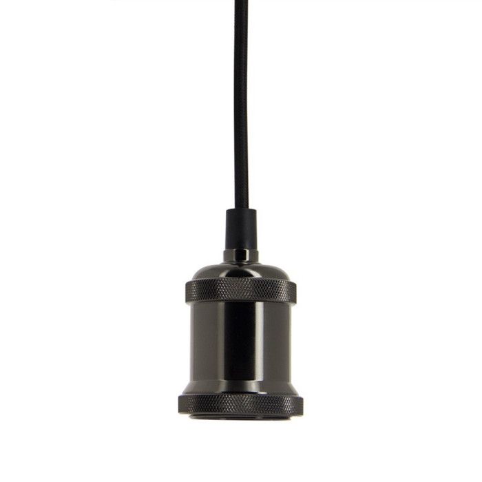 Suspension à douille noire style vintage culot E27 Suspension à douille noire style vintage culot E27