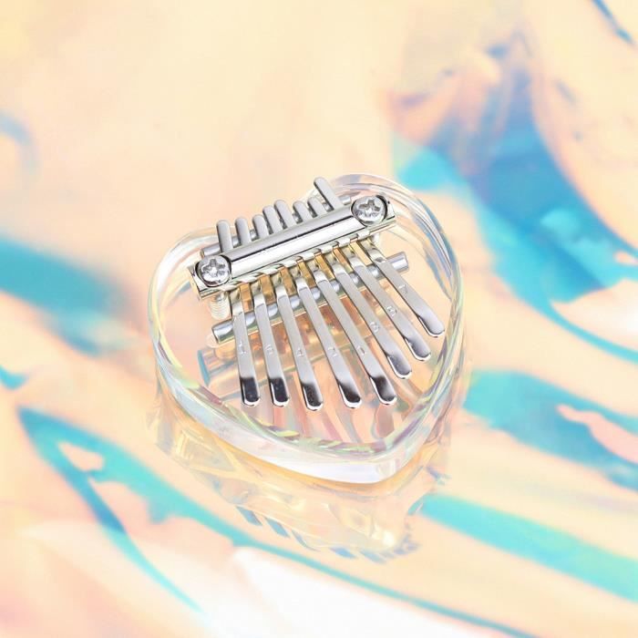 SweetSerenade Mini Kalimba 8 Tasti Trasparente In Materiale Resistente, Suono Dolce, Compatta, Facile Da Trasportare, Per Viaggi E Relax