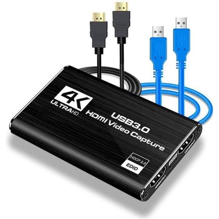 AS25775-Boîtier d'acquisition vidéo 4K HDMI ROGUCI - Carte de Capture USB  3.0 1080p60 avec décodage game carte capture carte d'acq - Cdiscount  Informatique