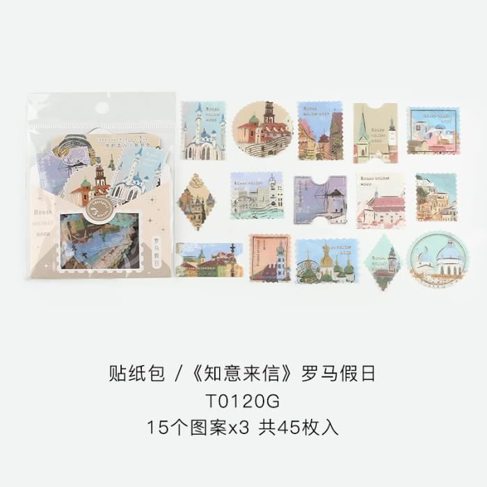 45 Stickers Papillons Multicolores Pour Journaling Et Scrapbooking - Origine Chine