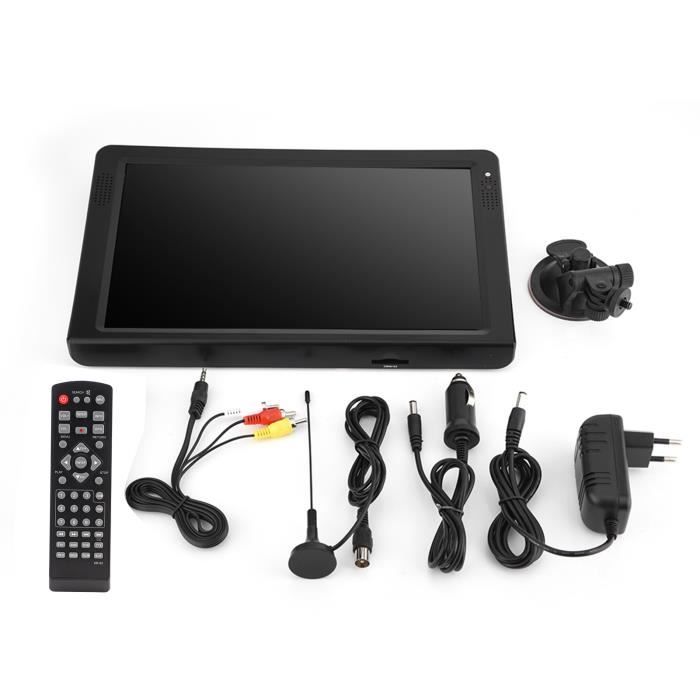 Télé Portable 10 Pouces - TV Numérique LED 1080p - Pour Voiture, Maison - Avec Antenne, HDMI, USB