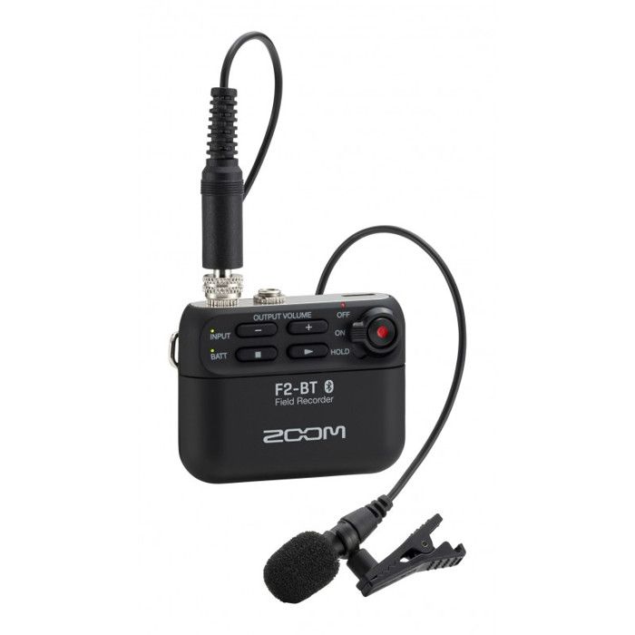 Zoom F2-BT/B - 32-bit recorder with bluetooth - includes lavalier microphone - black