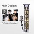 01 USB Tondeuse à cheveux électrique numérique sans fil pour hommes, coupe étroite, salon de coiffure, lame e-1