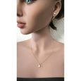 Parure Bijoux Solitaire Cristal Diamant Femme Or Jaune GF 750*-1