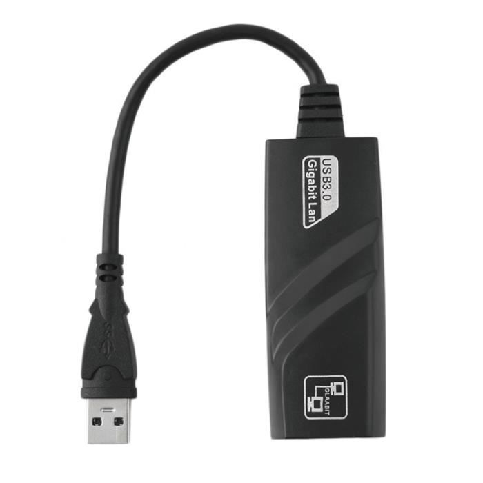 CableCreation Adaptateur Ethernet USB 3.0 vers RJ45, 10cm Adaptateur Réseau  USB Gigabit Ethernet à 10/100/1000 Mbps, Compatible avec Windows Macbook