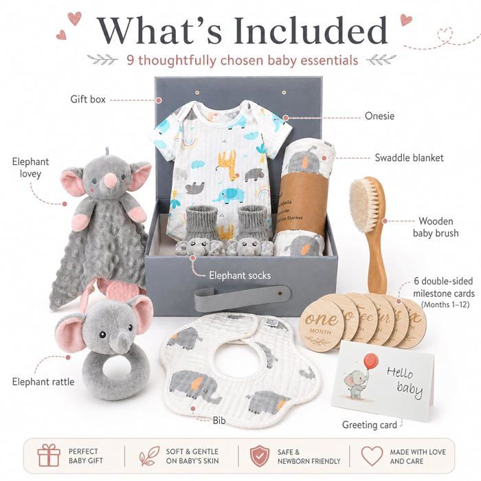 Coffret Cadeau Bébé 15 pièces - Couverture body hochet anneau de ...