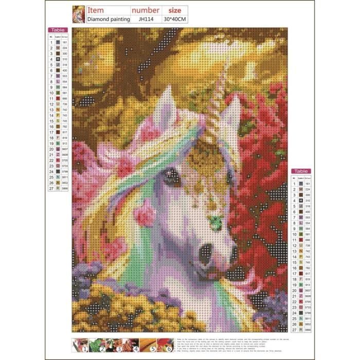 Kit 15 Autocollants 5D Diamant Licorne - Porte-clés Pendentifs Sac - Cadeau DIY Enfants 5-9 Ans