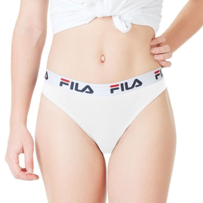 Fila Culotte femme coton sous vetement femme hypoallergenique naturel et stretch Lot de 3 gris blanc noir Noir Cdiscount Pret a Porter