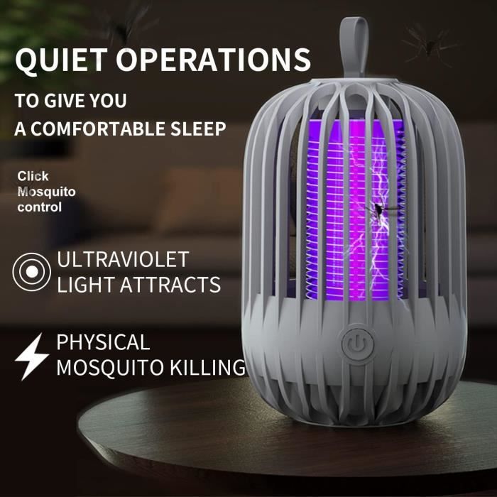 Lampe Anti-Moustique USB - Silencieuse, Sans Produit Chimique - Pour Intérieur & Extérieur - 13