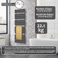 Radiateur sèche-serviette pour salle de bain Aquamarin® - 1600x600 mm, anthracite, vertical, en acier-2
