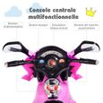 COSTWAY Moto Electrique pour Enfants Scooter 6 V à 3 Roues avec Phares LED 37-84 Mois Charge max.:25 kg Rose-2