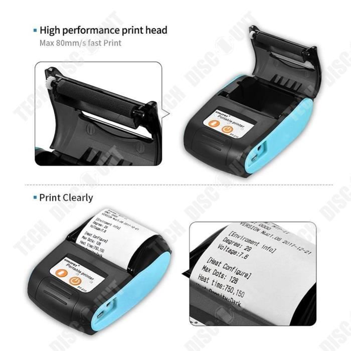 Imprimante Étiquette de code barres Mht-P26 Mini Terminal Bluetooth  numérique portable POS Réception en vente au Cameroun - Bon Comptoir