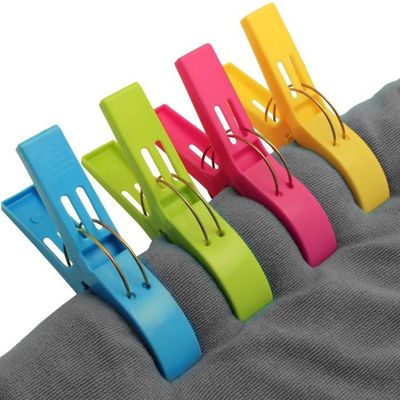 4 Pinces à Serviette De Plage - Design Coquillage - Pour Fixer Serviettes Sur Transat, Chaise Longue - ABS Résistant