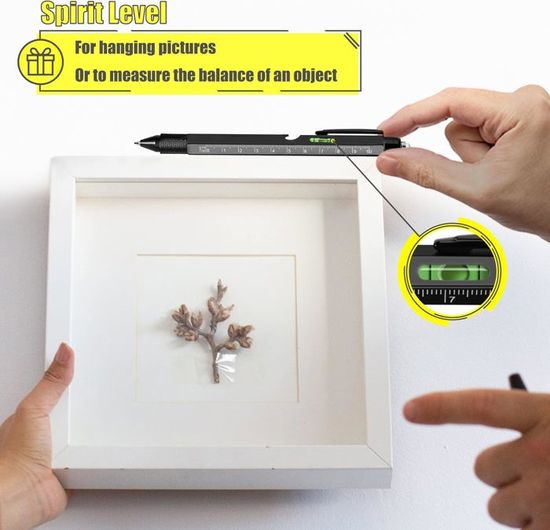 Maqhpu Cadeau Noel, Idee Cadeau Homme Original, Stylo Multifonction 9 En 1, Cadeau Homme Noel, Gadget Insolite Utile Stylo Hommes, Cadeau Papa