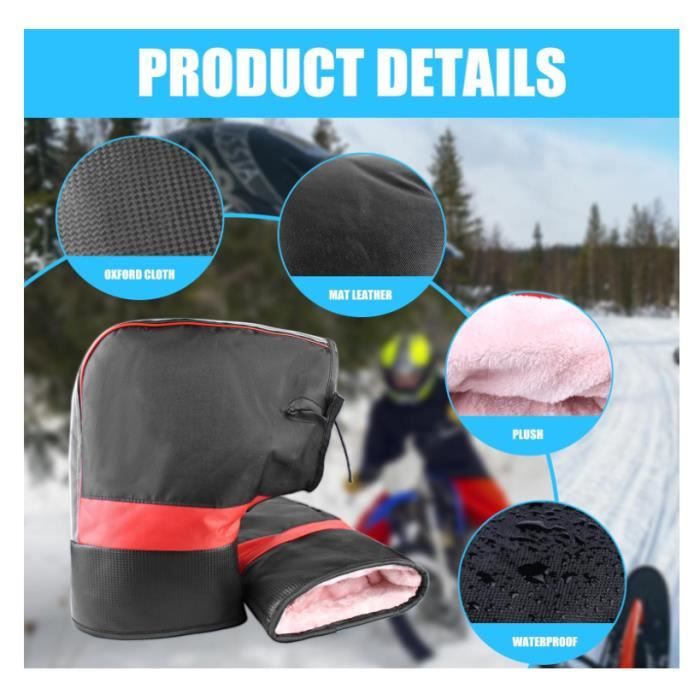 Manchons De Guidon Moto Hiver - Imperméables, Avec Doublure Polaire - Universels - Coupe-vent - 9