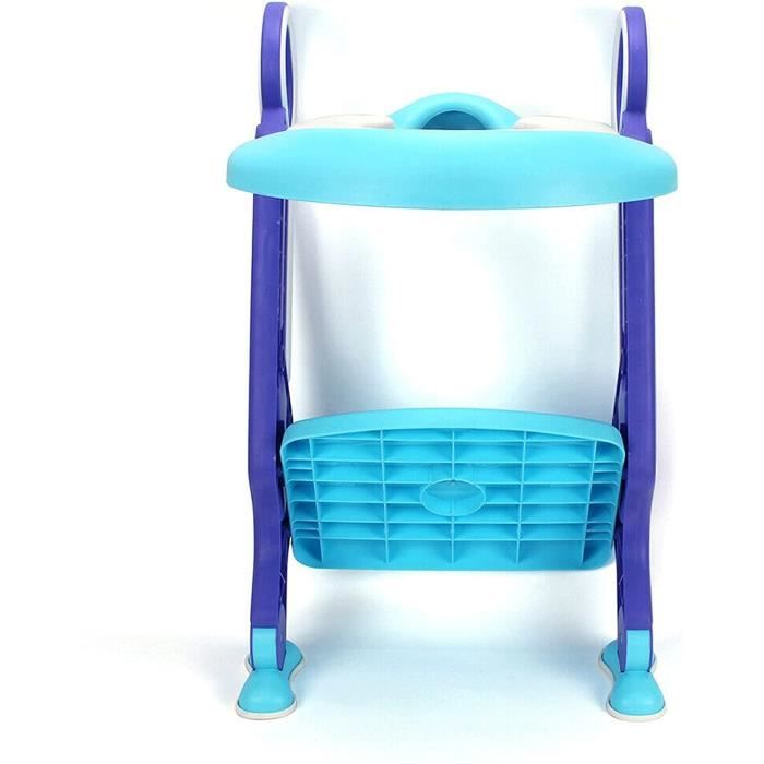 Tubiaz Entraîneur de toilette pour enfant avec escalier - Pour 1 à 7 ans -  Antidérapant et stable - Réglable en hauteur - Avec coussin rembourré en