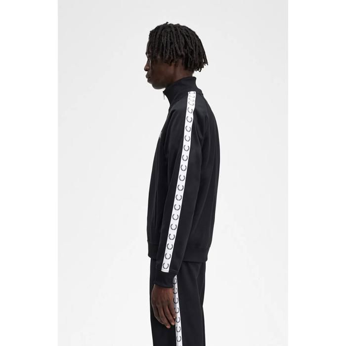 Veste Zippée Vintage Fred Perry à Carreaux Gris/noir - Taille L - Fabriqué Au Japon - Occasion TB