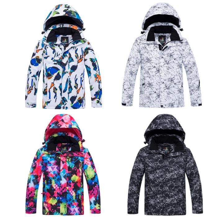 Combinaison De Ski Enfant Une Pièce Épaisse - Hiver Chaud Imperméable Coupe-Vent Garçon Fille