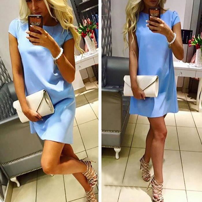 Robe trapeze manche courte 2025