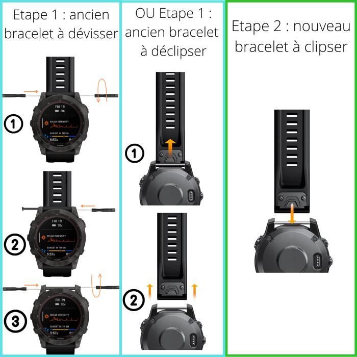 Bracelet Titane Pour Garmin Fenix – Luxe, Fermoir Métal | Compatible Fenix 7, 7X, 6, 6X Pro, 5, 5X | Largeur 22 Mm