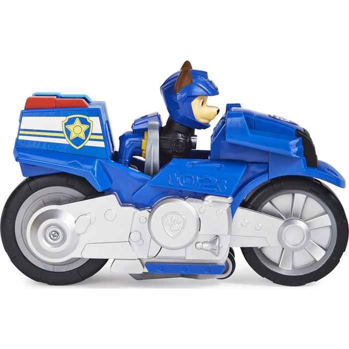 PAT PATROUILLE - Moto Rétrofriction + Figurine Amovible Chase