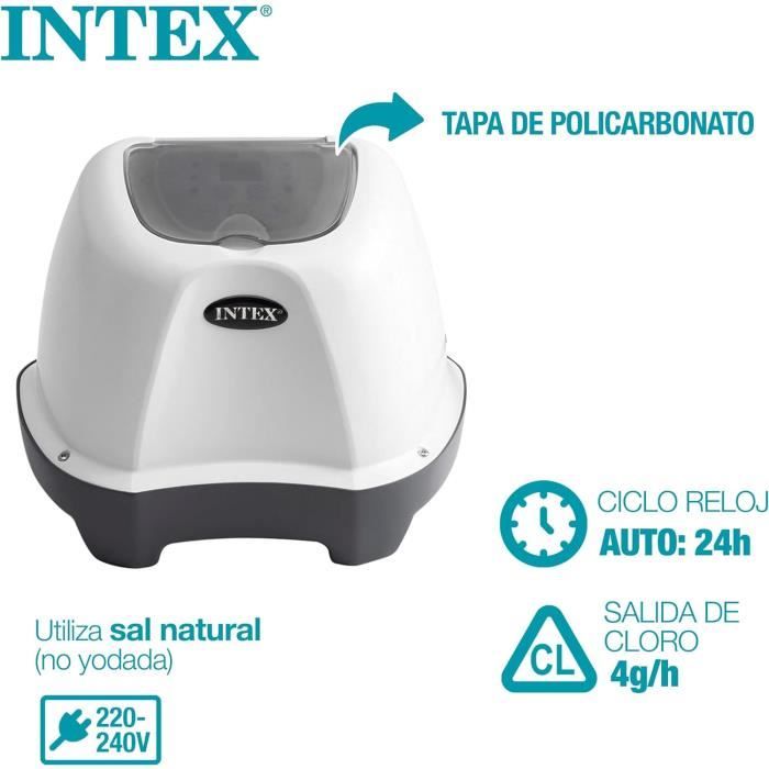 Intex 26664 Stérilisateur Au Sel QS400 Pour Piscine Jusqu
