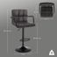 WOLTU Tabouret de bar en lin, lot de 2, Siège bien rembourré, Tabouret de bar pivotant, ajustable en hauteur, Noir