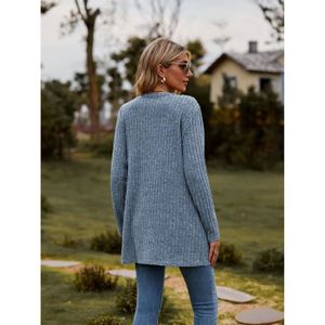 Cardigan Femme Zippé Léger Avec Poches - Tunique Manches Longues En Tissu Doux - Tenue Décontractée Automne/hiver - Tailles S à XXL