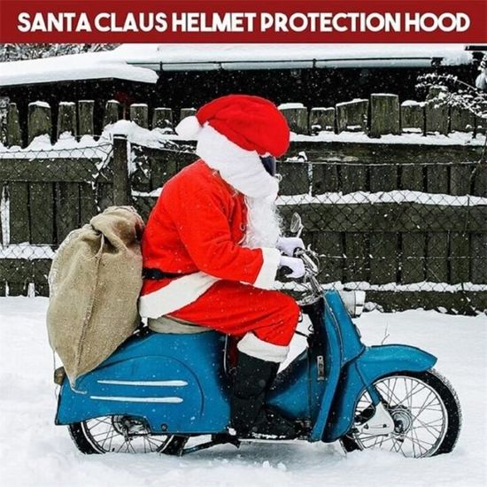 Décorations De Noël Pour Casque Moto - Ornements En Forme De Renne, Fixation Rapide, Rouge