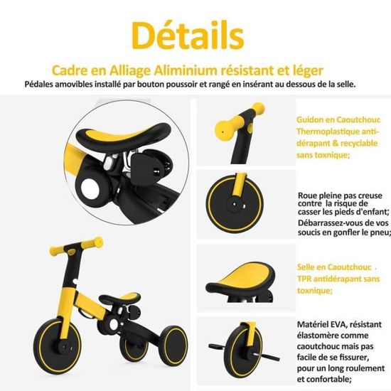 YxFlower Mini 4 Roues Draisienne 2 Ans V/élo sans P/édales pour Les Enfants 1-3 Ans,47x17x35cm,Orange