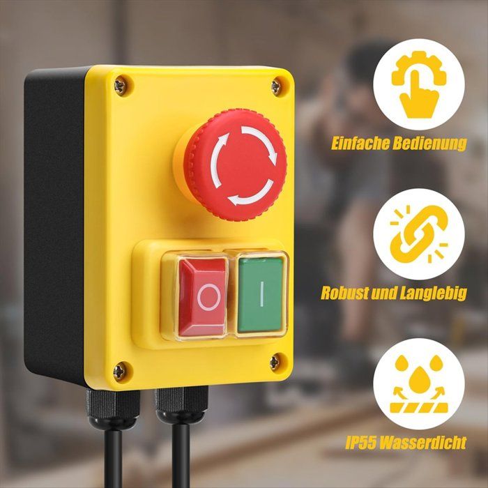Interrupteur à bascule rond lumineux 6 A/250 V CA / 10 A/125 V CA, 2 positions, 3 broches, marche/arrêt