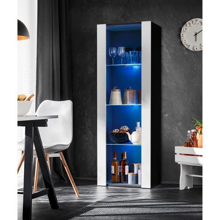 Ensemble Meubles Tivoli Grande Komodee - Blanc 250cm Avec LED Bleues