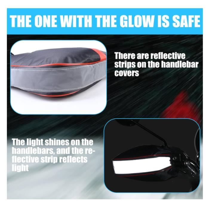 Manchons De Guidon Moto Hiver - Imperméables, Avec Doublure Polaire - Universels - Coupe-vent - 8