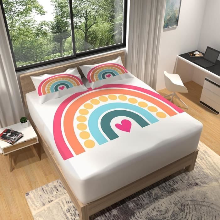 drap-housse-140x190-motif-arc-en-ciel-de-dessin-anim-microfibre-3d