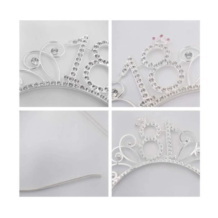 Set Décoration Anniversaire Fille - Couronne Paillettes Et écharpe 'Birthday Queen' - Pour Fête, Photo, Cadeau Princesse