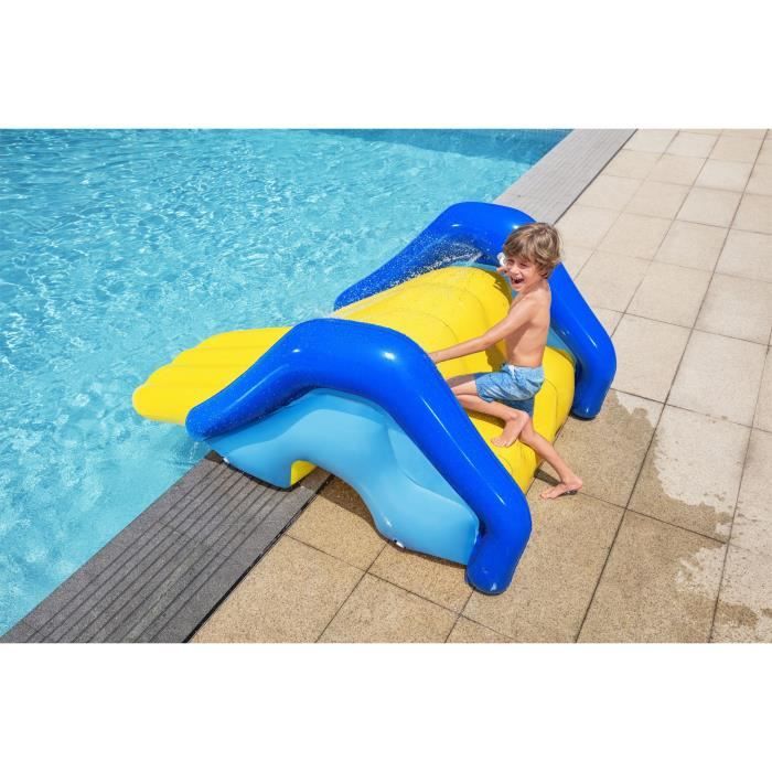 WBTY Toboggan Gonflable Pour Enfants – Bleu – 158x79x62 Cm – Jeu Aquatique Intérieur/Extérieur – Dès 2 Ans