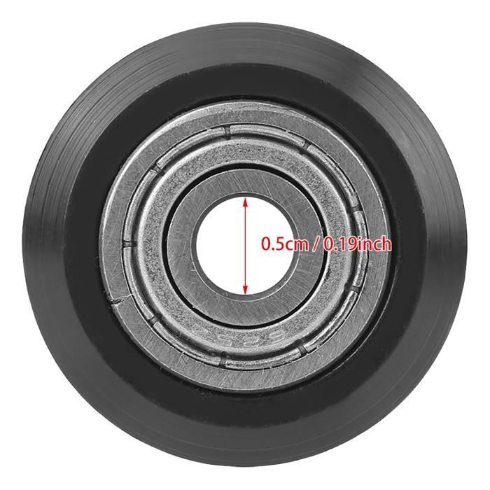 Roulette rigide pour rail inversé, roue à rainure en V, porte market, poulie de