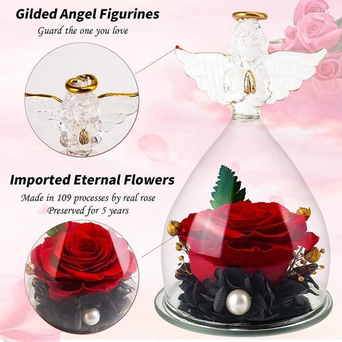 DéCor De Figurine D'Ange En Cristal, Figurines De Statue D Gardien En Verre A Collectionner Jolis Cadeaux Dornement Dange Pour Les Femmes~p209993724