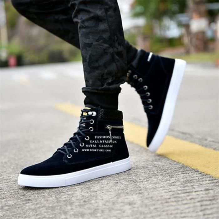 Basket haute cuir homme best sale