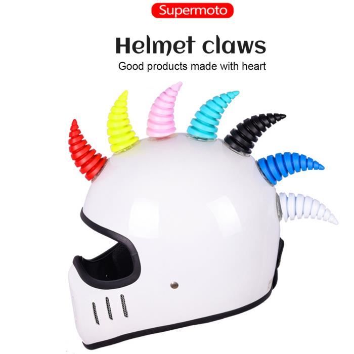 Cornes Démon Pour Casque Moto - Décorations Ventouse Rouge - Style Diable