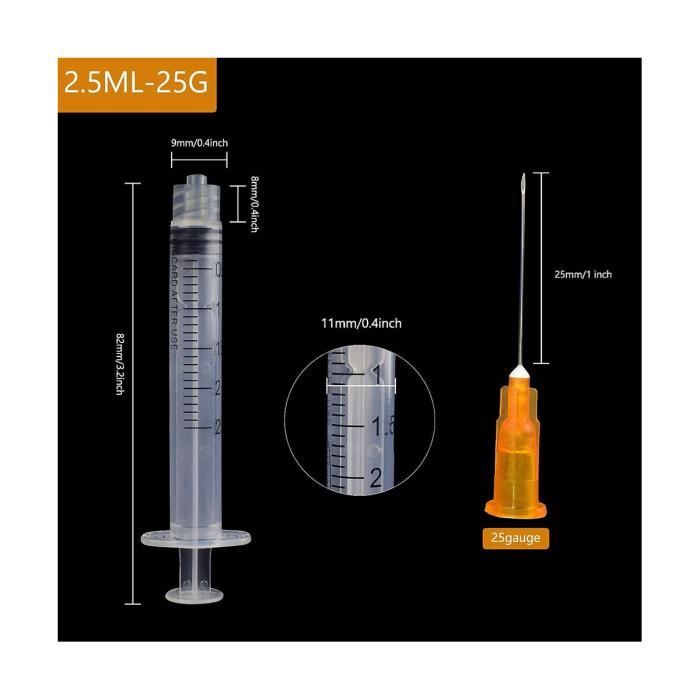 Kit Vaccination Seringue 1 mL + Aiguille 25G 25 mm