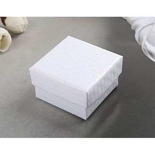 Boîtes à Alliance En Carton - Lot De 10, 4x4x3 Cm, Intérieur Doux, Pour Bijoux