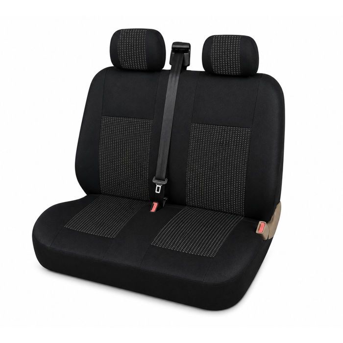 Housses De Sièges Auto 2+1 Pour Peugeot Boxer/Expert - Tissu Respirant Gris & Noir - Neuf AUTONET