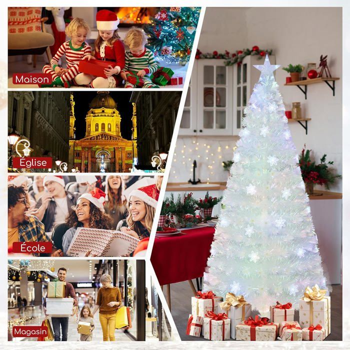 Sapin De Noël Artificiel De 180 Cm Avec 250 Lumières LED