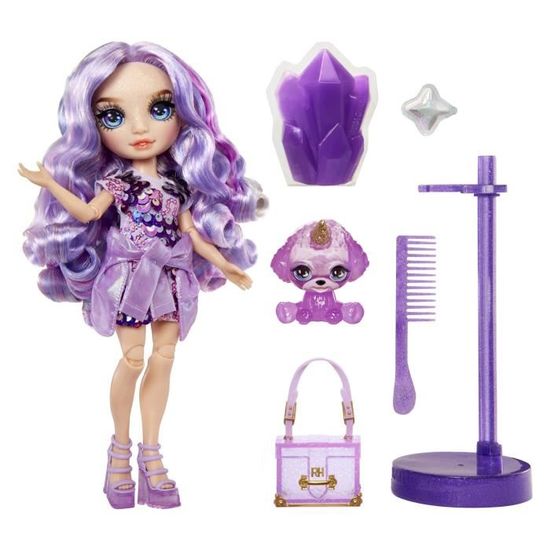 Rainbow High Poupée Mannequin avec Kit de Slime et Animal de Compagnie Violet (Violet