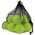 12 Pcs Balles de Tennis avec Sac de Transport Mesh, Balles pour Chien Chiot Lot Robuste et Durable réutilisable avec fermeture à cor-0